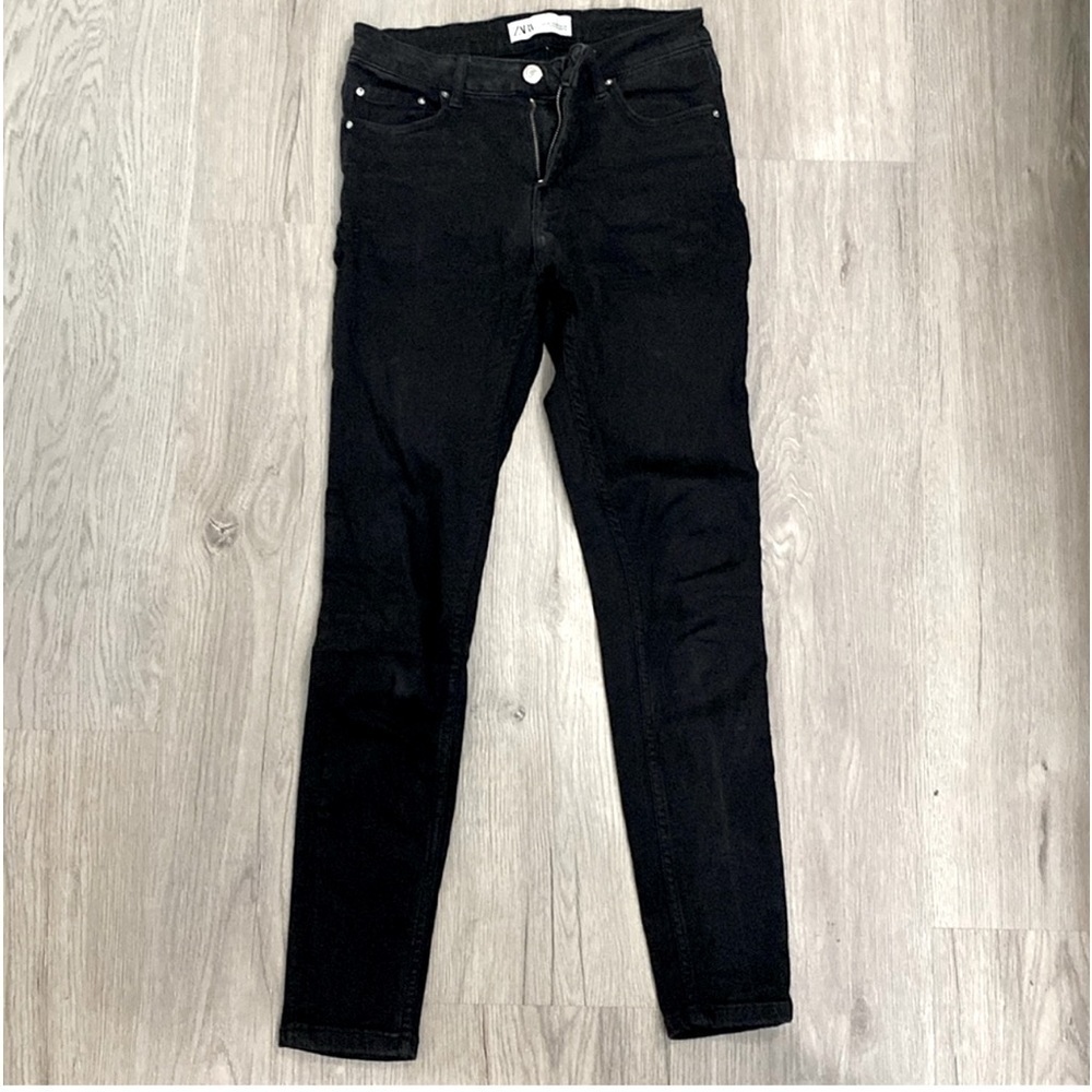 Zara - hi rise skinny black jeans women size 2